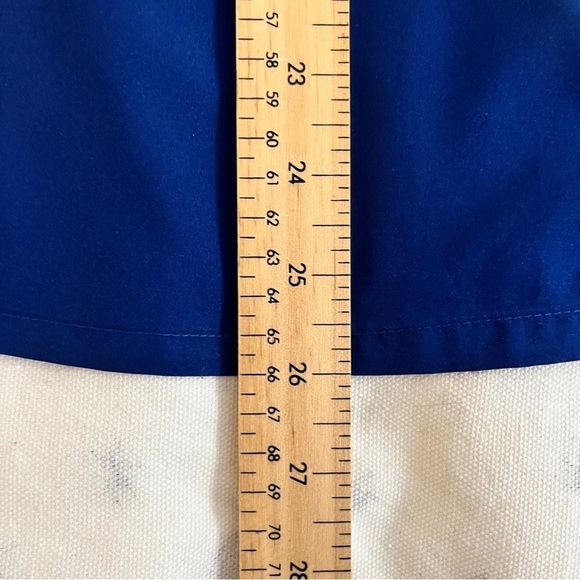 Vintage Navy Blue Judy Bond Secretary Blouse with Tie-Front Bow - Size 14 - Picture 12 of 14